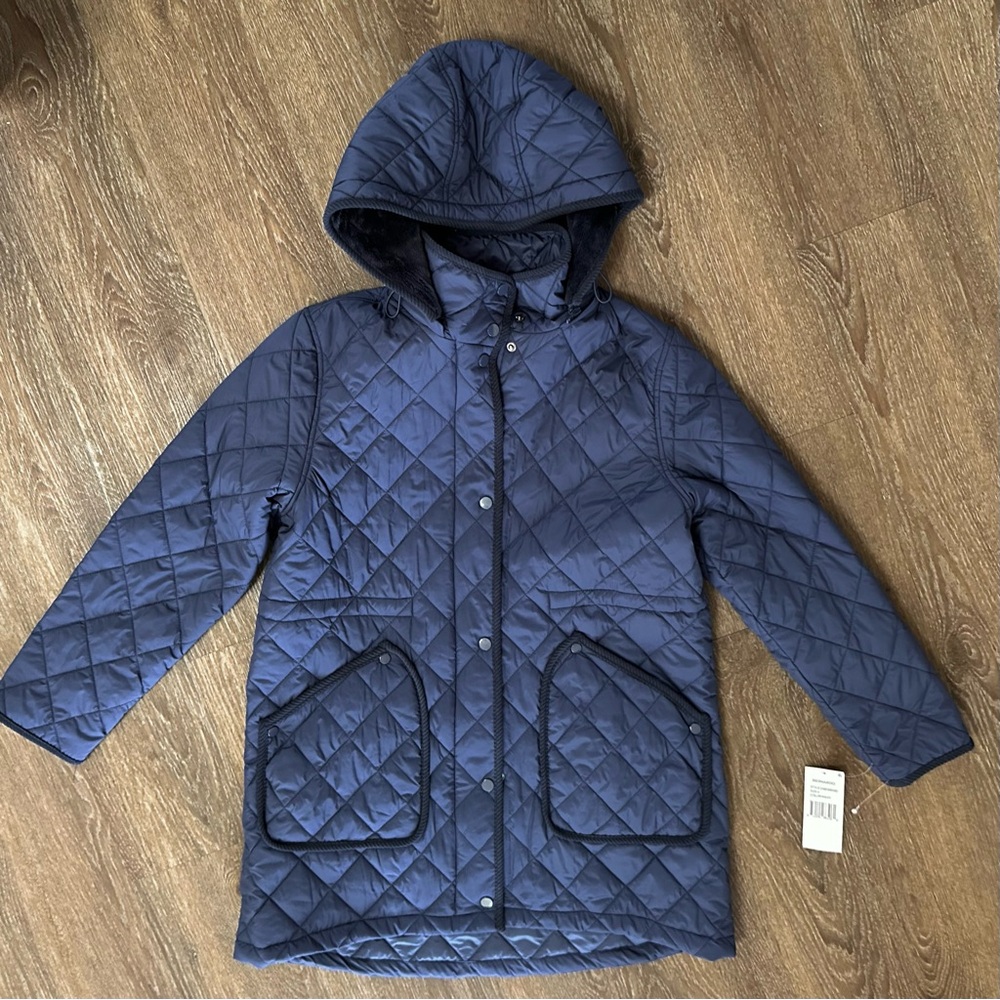 Women’s Bernardo All Day puffer Jacket Navy Blue Size Small NWT - Picture 6 of 14